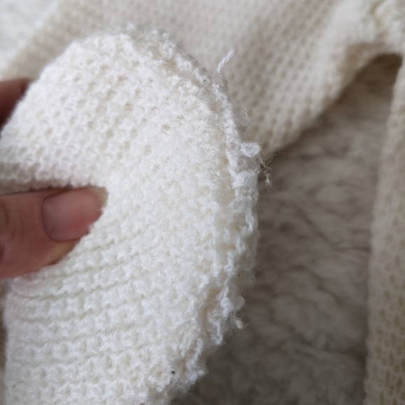 Vintage knit baby girls one piece outfit Ivory 3-6 mos - Picture 6 of 9